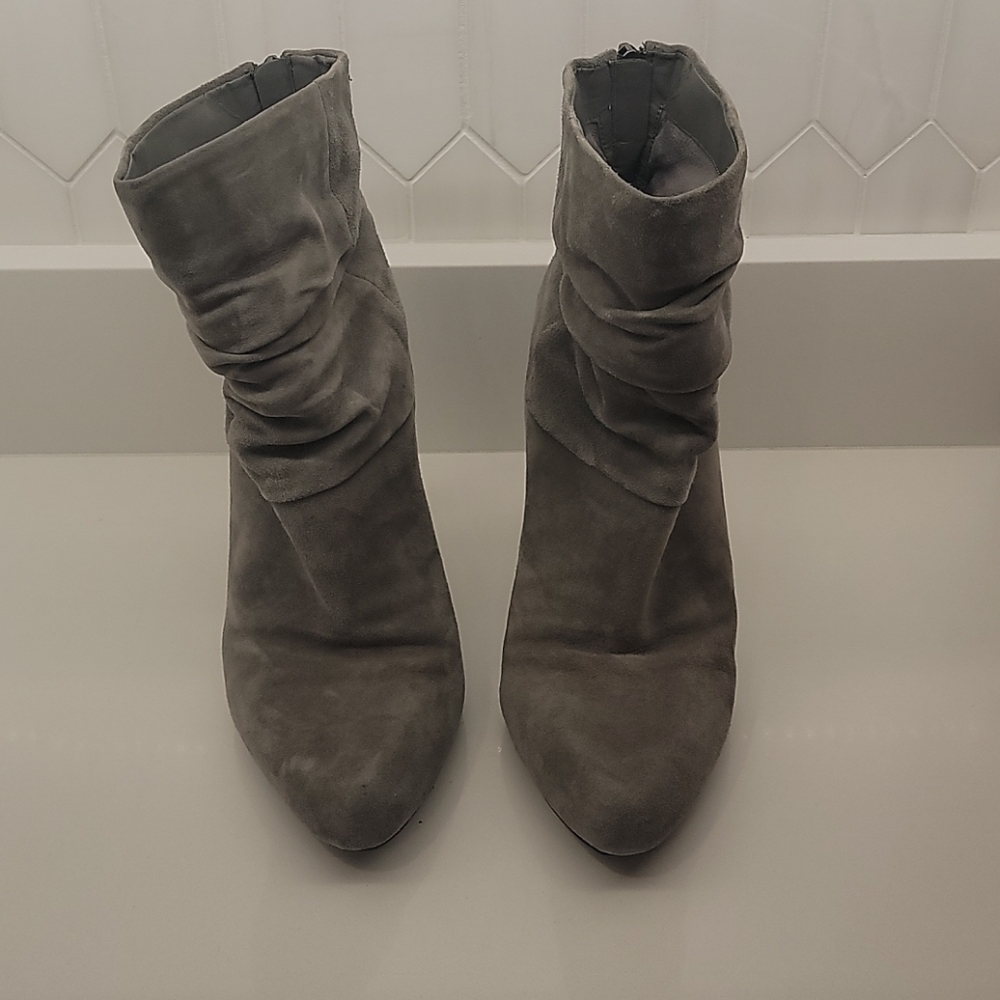 INC International Concepts grey suede booties